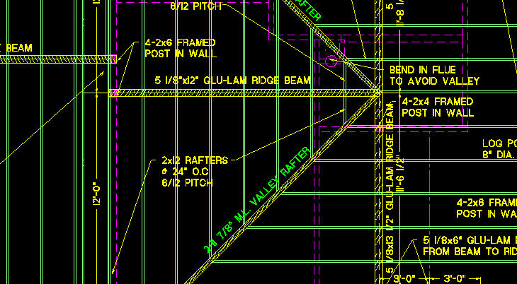 Roof Framing Plan Closeup